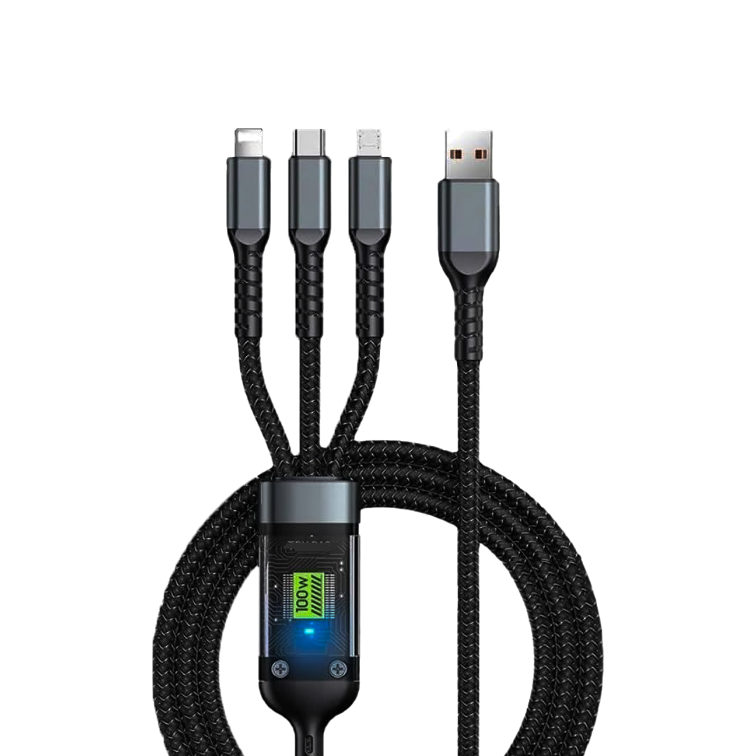 REBENUO-CABLE 3IN1 100W 1M RCP201