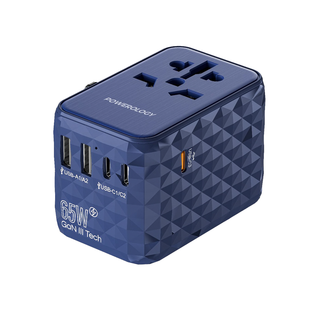 بورلوجي-بلك شحن للسفر 65 واط 3منافذ تايب سي 2يو اس بي