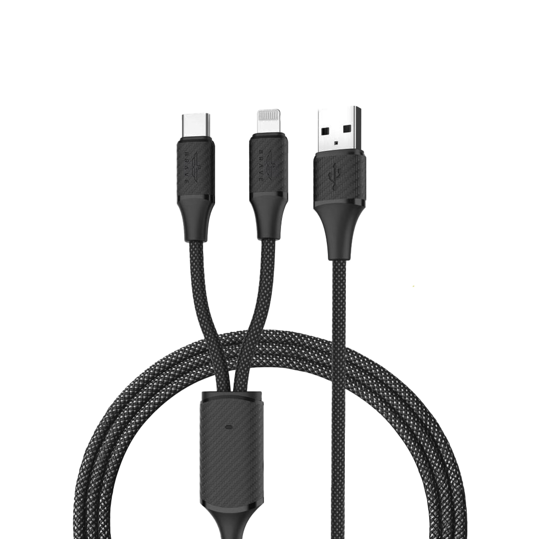 BRAVE- CABLE 2IN1 USB 120CM BDC-44