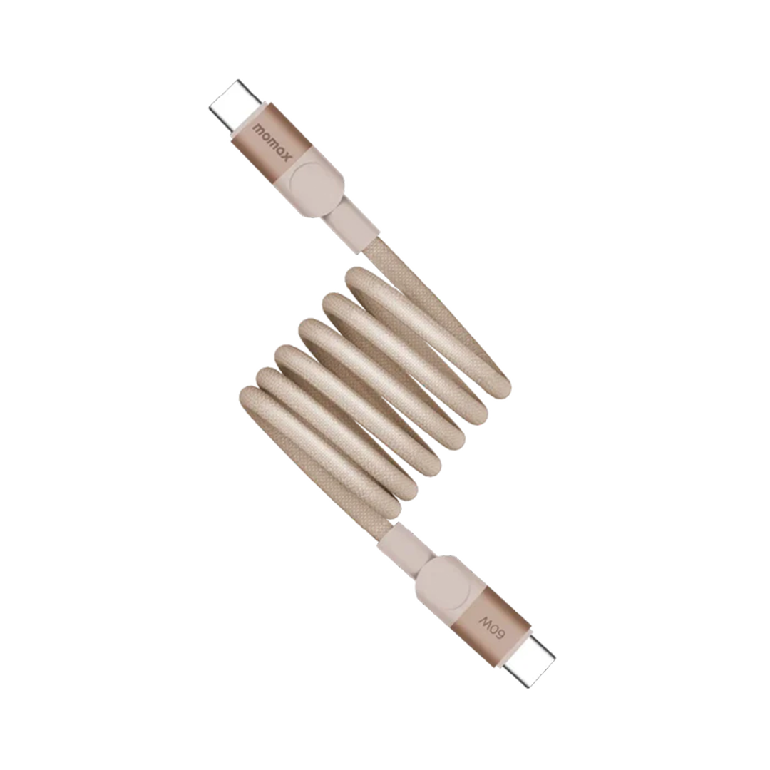 MOMAX – 60W Magnetic USB-C & Lightning Cable 1M