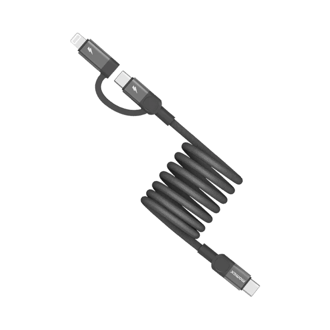 MOMAX – 60W Magnetic USB-C & Lightning Cable 1M