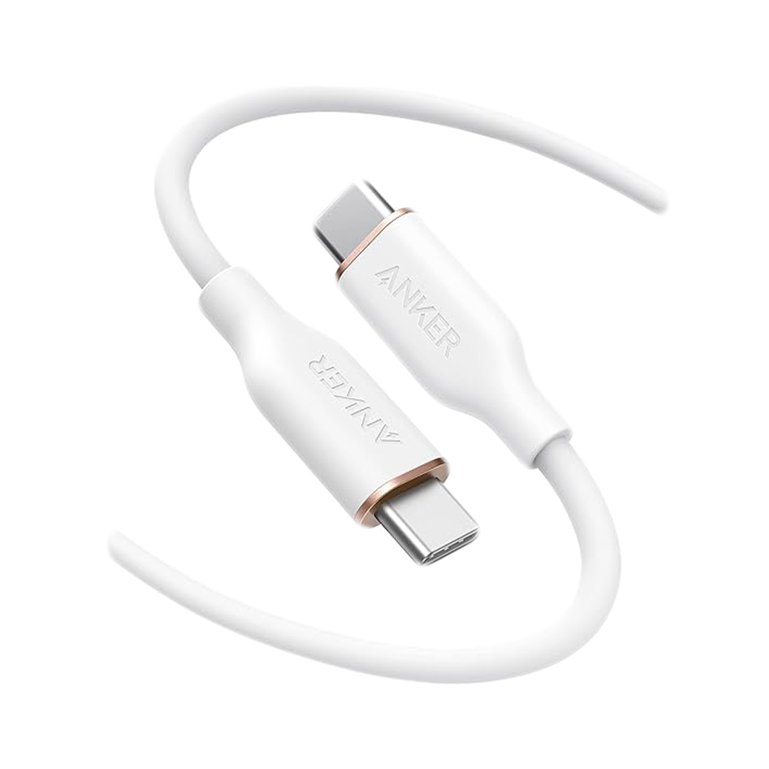 انكر- كيبل شحن TYBE-C TO TYBEC 1.8Mابيض 100واط ربر