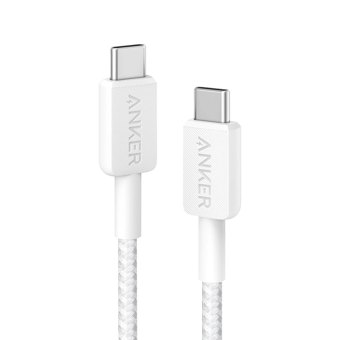 ANKER- CABLE 322 USB-C TO USB-C 60W 1.8 WHITE