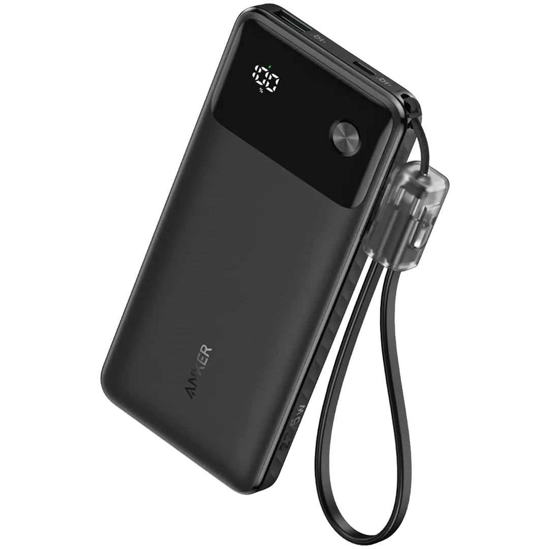 Anker PowerBoost Power Bank 10000mAh 22.5W with Cable & LCD Display