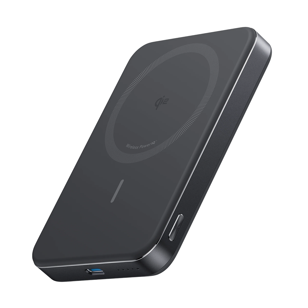 أنكر – باور بانك مغناطيسي نحيف للغاية بسعة 10,000 مللي أمبير وقوة 15 واط أسود