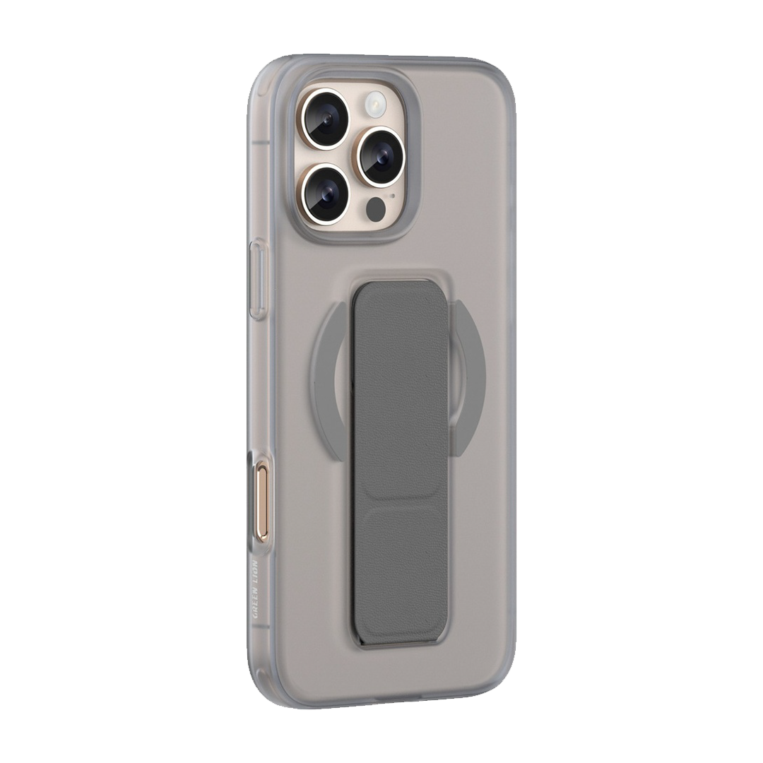 GREEN LION -BACK COVER WTHI GRIP-X & STAND 16 PRO MAX GERAY